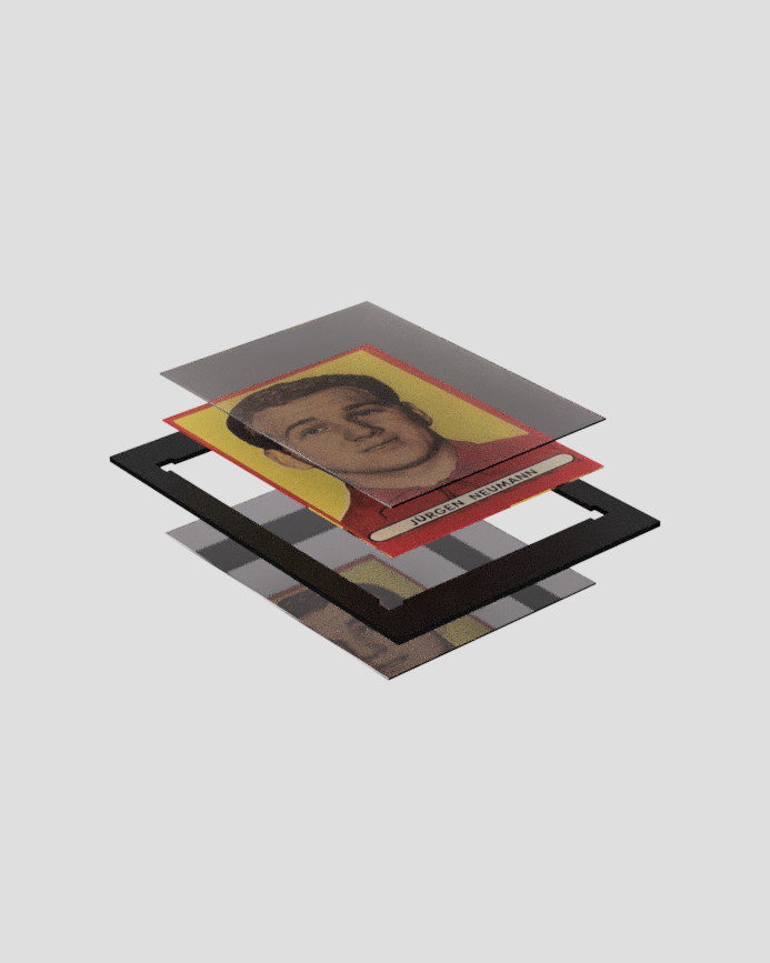 One-Touch Magnetic Holder mit custom Inlay für Vintage Sammelbilder & Sticker